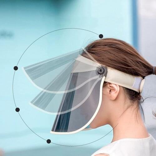 Summer Women Visor Empty Top Sun Hat Uv Protection Cap Wide Large Brim Face Sunscreen Cap Foldable Beach Travel Riding Hats