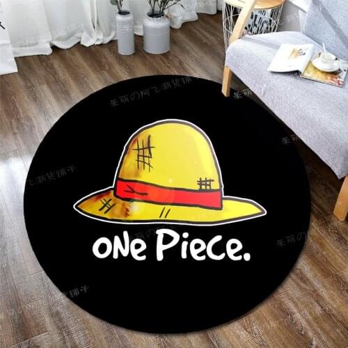Round Chopper Luffy Chopper Floor Rug Doormat Square Carpet Room Bedroom Kitchen Living Non-Slip Mat