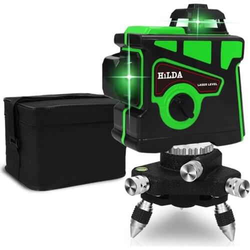 Hot Infrared Level Laser Level 12 Lines 3D Self-Leveling 360 Horizontal And Vertical Cross Super Powerful Green Laser Beam Line