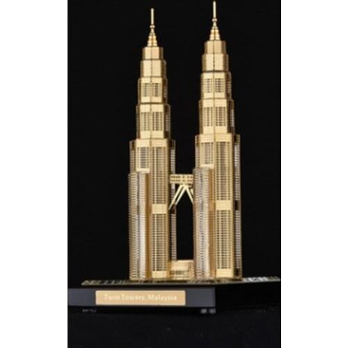 Malaysia Twin Towers Crystal Architecture Model Travel Souvenir Decoration Crafts
