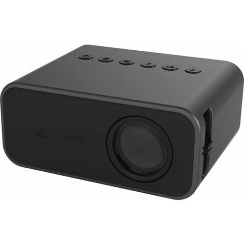 Black YT500 Mini Projector Led Home Theater Video Beamer Supports 1080P USB Audio Portable Home Media Player Kids Gift