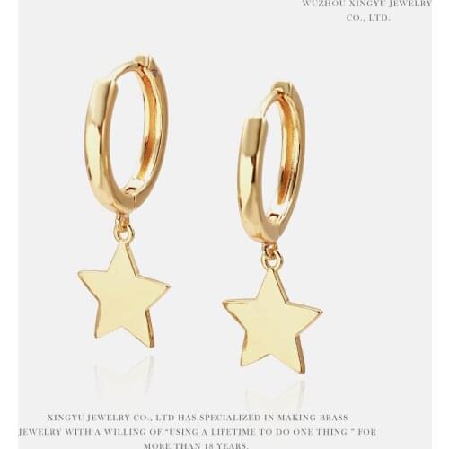 Fashion Star Dangle Earrings for Woman Girl Gold Silver Color Earring Charm Festival Female Jewelry Gift