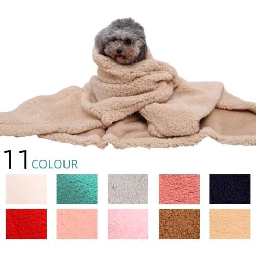 Soft Pet Mat Dog Bed Winter Warm Cat Dog Blanket Cute Solid Color Sleeping Cover Towel Cushion for Small Large Dogs Supplies