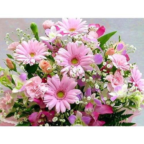 Full Square Diamond embroidery Colored daisy Kit 5D DIY Diamond painting flower Cross stitch Mosaic Rhinestone Home Decor