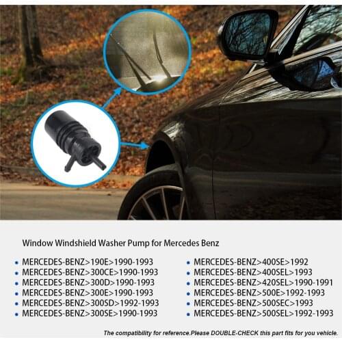 Window Windshield Washer Pump for Mercedes Benz 400SE 300CE 500E 560SEL C220 S600 SL600 SL320 E320 E420 E500 C36 AMG 1990-1998