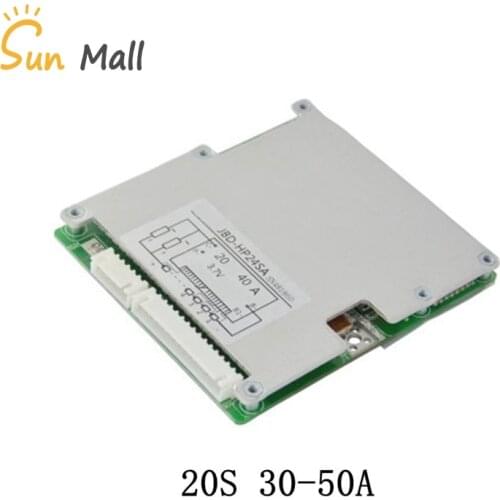 New 20S 72V Same port BMS Lithium battery protection board Lithium iron phosphate protection board 30A-50A Balanced light