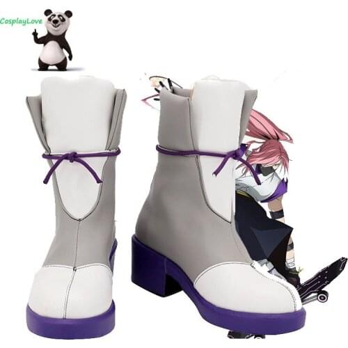 CosplayLove SK8 the Infinity SK∞ Cherry Blossom Sama White Gray Cosplay Shoes Newest Custom Made Long Boots For Girl Boy