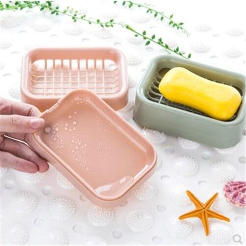 Draining Rack Bathroom Gadgets Soap Soap Tray Holder Double Layer Soap Holder Non Slip Soap Stand Case Box Toilet Shower Tray