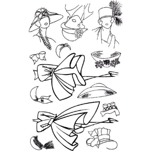 Clear stamps DIY FASHION LADY CLOTHS SKIRT Scrapbooking material DIY photo cards account rubber stamp transparent stamp sellos