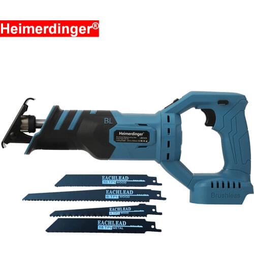Lithium battery reciprocating saw 18v cordless reciprocating saw with 4 pieces saw blades without battery