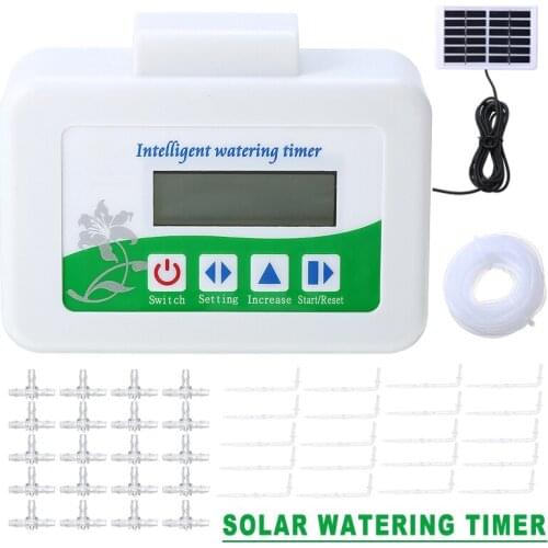 Solar Power Garden Automatic Irrigation System Timer Plant Self Watering Device For Home Gardens Lawns Solar Watering System