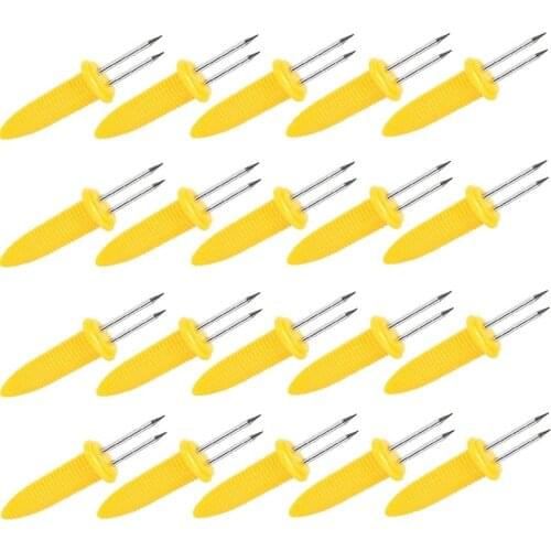 20-piece Corn Grill Stainless Steel Corn Rack Corn Skewers and Storage Box Suitable for Home Cooking and Barbecue