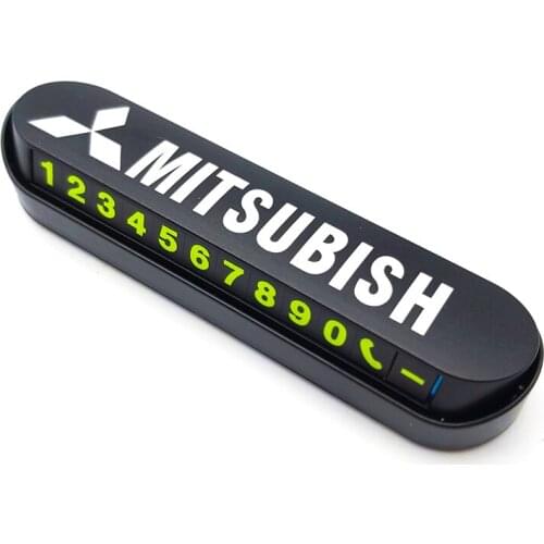 Luminous Car Temporary Parking Card Sticker Phone Number Card Plate For Mitsubishi lancer asx outlander pajero l200 galant Car