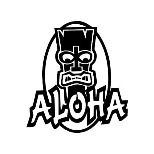 15X16cm Aloha Tiki Decal Vinyl Car Sticker Comics Funny Character Waterproof Surf Hawaii New TA0101