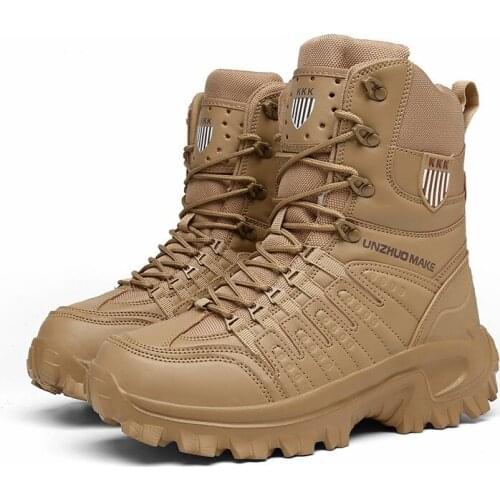 Combat Army Boots Winter Outdoor Tactical Boots Hiking Desert Ankle Hunting Autumn safety shoes Big Size 47 Military men boots