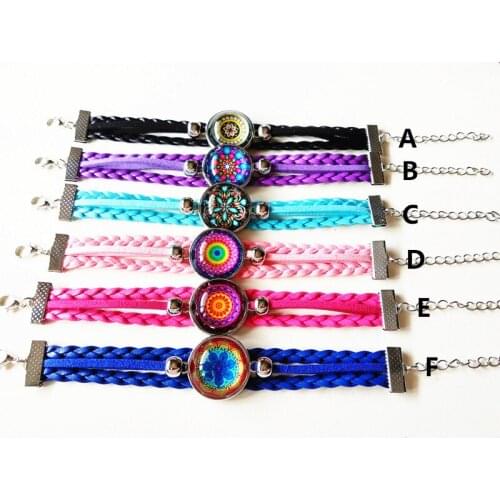 1pc Unicorn, Flamingo Glass Cabochs Ancient Silver Pink Rose Blue Black Red Charm bracelet for girls Party Gift wholesale