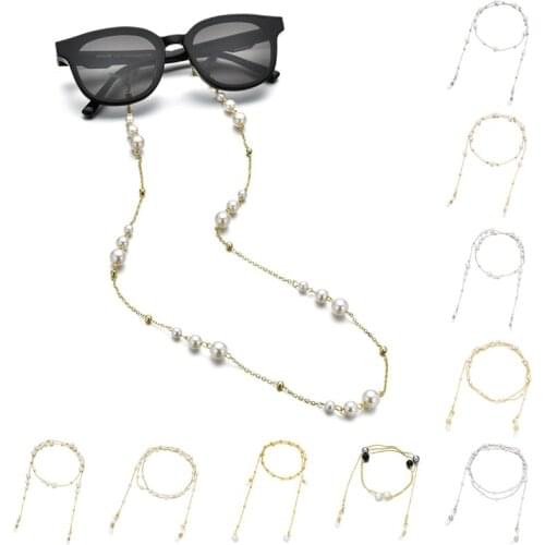1PC Eyeglass Strap Metal Chain Pearl Neck Cord Hanging Chain Spectacles Holder Reading Glasses Fashion Sunglasses Chain