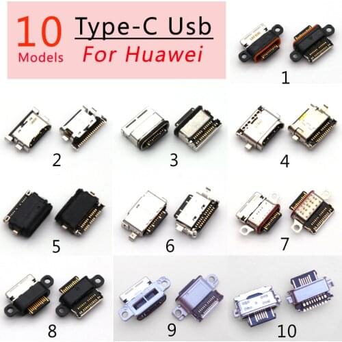 10models Type-C USB Jack Charging Connector Port Jack For Huawei Mediapad P10 P20 P30 P40 Lite Pro Plus M3 M5 Lite Pro View 10