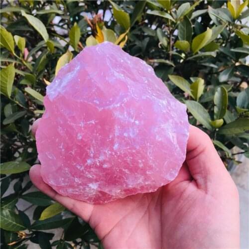 300-900g Natural Raw Pink Rose Quartz Crystal Stone Mozambique