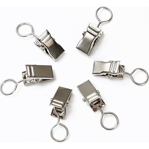 50 PCS Stainless Steel Curtain Clips With Hook For Curtain Photos Home Decoration Outdoor Party Wire Holder Storage Organization