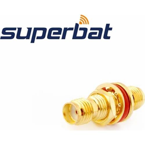 Superbat SMA Adapter SMA Jack to Female Bulkhead with O-ring Straight RF Coaxial Connecter