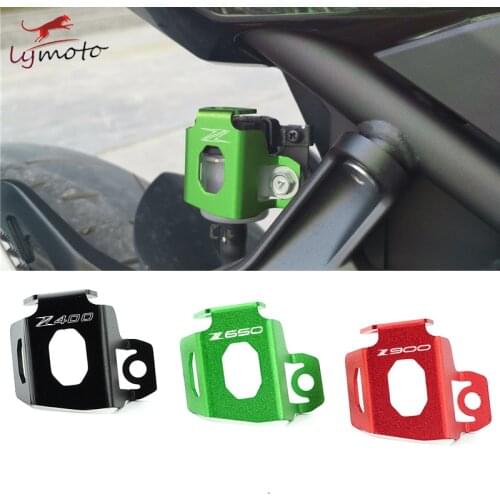 For Kawasaki Z250 Z300 Z400 Z650 Z900 Z 300 400 650 900 Motorcycle Accessories Rear Brake Fluid Reservoir Guard Cover Protector