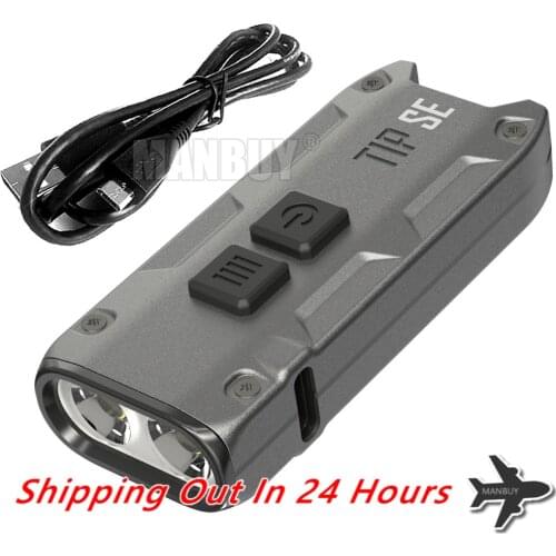 Free Shipping 2020 Nitecore TIPSE 700LM 2xLEDs Mini Metal Key Light EDC Rechargeable Flashlight Torch +Type-C USB Charging Cable