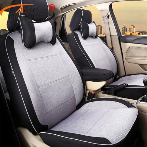 AutoDecorun Custom Linen Seat Cover Car for Citroen C5 Accessories Seat Covers for Cars Seat Supports Cushion Covers Car Styling