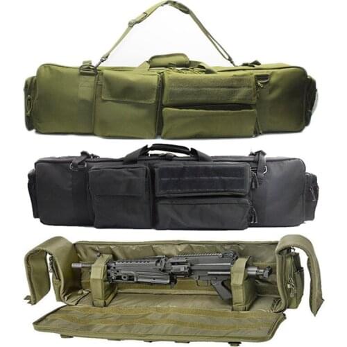 Military Gun Bag Backpack Double Rifle Bag Case For SAW M249 M4A1 M16 AR15 Airsoft Carbine Carrying Bag Case With Shoulder Strap