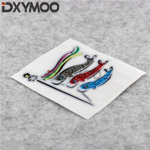 Water Sports Car Decorate Stickers Funny Go Fishing KOI Ballon Flag Creative Fish Tank Decals 3M