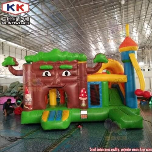 France Markets Inflatable Jungle Combo Castle Bouncer With Slide / Park And Forest Play