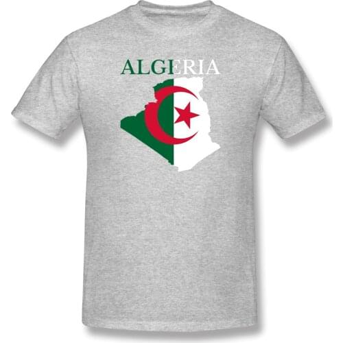 Algeria Flag Map Mens Basic Short Sleeve T-Shirt Vintage R282 Tees USA Size