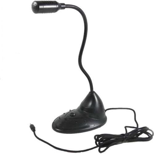 Flexible Computer Microphone 360 degree adjustable Studio Speech Microphone 3.5mm Plug Gooseneck Wired Microphone for PC Laptop