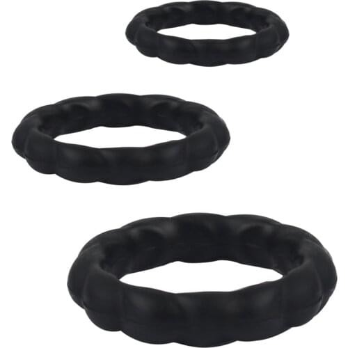 3pcs/lot Cock Ring For Male Penis Testicle Delay Ejaculation Massager Waterproof Silicone Elasticity Rings For Male Sex Toys