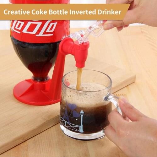 Creative Red Plastic Inverted Cola Portable Household Water Dispenser Bubble Bag Kitchen Tool Accessories