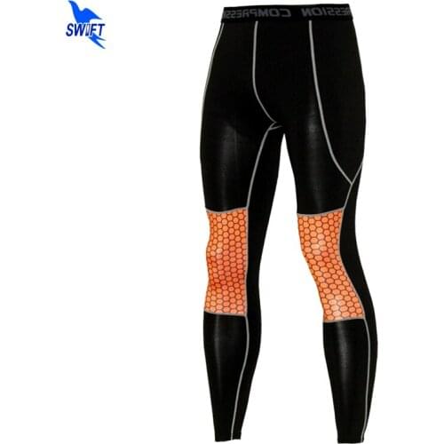 Mens Compression Tights Long Pants Jogging Running Fitness Gym Sport Trousers Slim Fit 3D Printed Skinny Yoga Pant Mallas Hombre