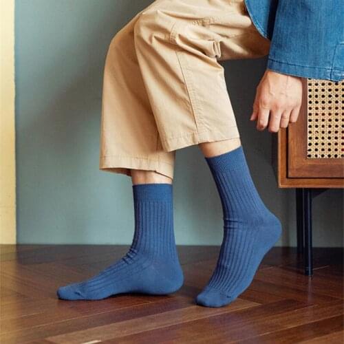 Mens Socks 2021 New 97.4% Cotton Comfortable Casual Absorb Sweat Crew Socks Spring Autumn Fashion Long Socks Носки Мужские