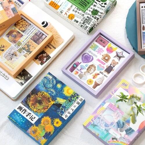 50 cs/box Colorful Dream Decorative Stationery Stickers Scrapbooking DIY Diary Album Retro Vaporwave Stick Lable