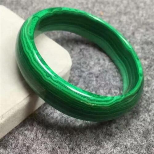 Genuine Natural Green Malachite Crystal Healing Stone Woman Fashion Bangle Innder Diamater 55mm