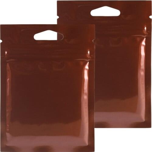 Small Plastic Packaging Bag 3x4 inch (8x11cm) Chocolate Zip Lock Bags Food Storage Bag With Hang Hole