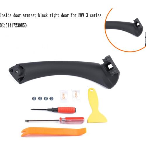 Original Inner Door Handle Panel for BMW E90 E91 for BMW 3-Series Sedan Pull Trim Cover 51417230850 Comes with Installation Kit