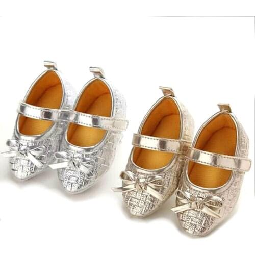 Newborn Baby Infant Girls Crib Shoes Sequin PU Soft Sole Prewalkers Cotton Anti-slip Toddler Shoes Sneakers