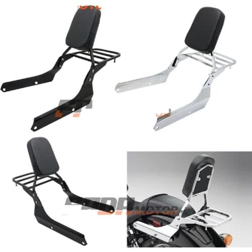 Backrest Sissy Bar Luggage Rack Cushion Pad for Honda Shadow VT750C2 Spirit 2007-2014 VT750C2B Phantom 2010-2015