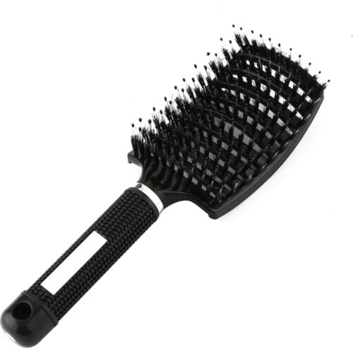 Pro Hair Scalp Massage Comb Hairbrush Bristle&Nylon Women Wet Curly Detangle Hair Brush for Salon Hairdressing Styling Tools