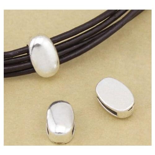 10pcs/lot 9*14mm Leather cordMetal Alloy Spacer Beads Hole Beads Flat Beads Buddha Beads For DIY bracelet Jewelry Making fg44d