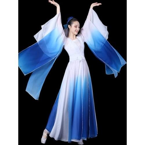 Stage Dance Wear Chinese Folk Dance Costume Clothing National Ancient Fan Dance Traditional Chinese Dance Costumes TA1907