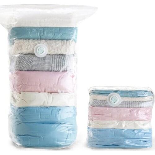 Vacuum Bag With Pump Clothe Storage Bag Luggage Travel Bags Space Saver Bag Save Wardrobe Space Airtight No Leak