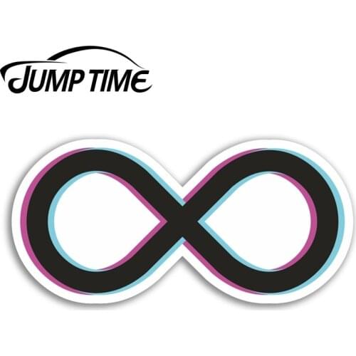 Jump Time for Infinity Symbol Vinyl Stickers Cool Fun Sticker Laptop Luggage Bumper Trunk Window Decal Car Accessories