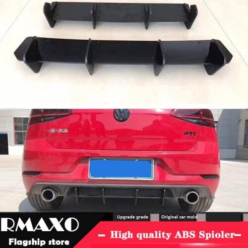For VW GOLF 7 GTI Body kit spoiler 2014-2017 For GOLF 7 R ABS Rear lip rear spoiler back Bumper Diffuser Bumpers Protector