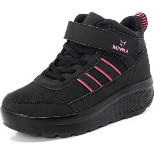 2020 PU Winter Boots; Warm Thick Snow Boots; Comfortable Fashion Womens Boots Large Size 42 Platform Shoes